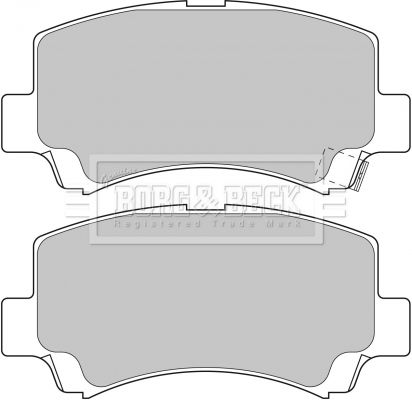 BORG & BECK Комплект тормозных колодок, дисковый тормоз BBP1632